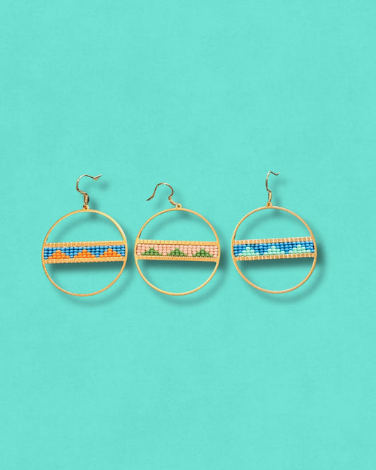 Circle Frame Mountain Range - DIY Beading Kit
