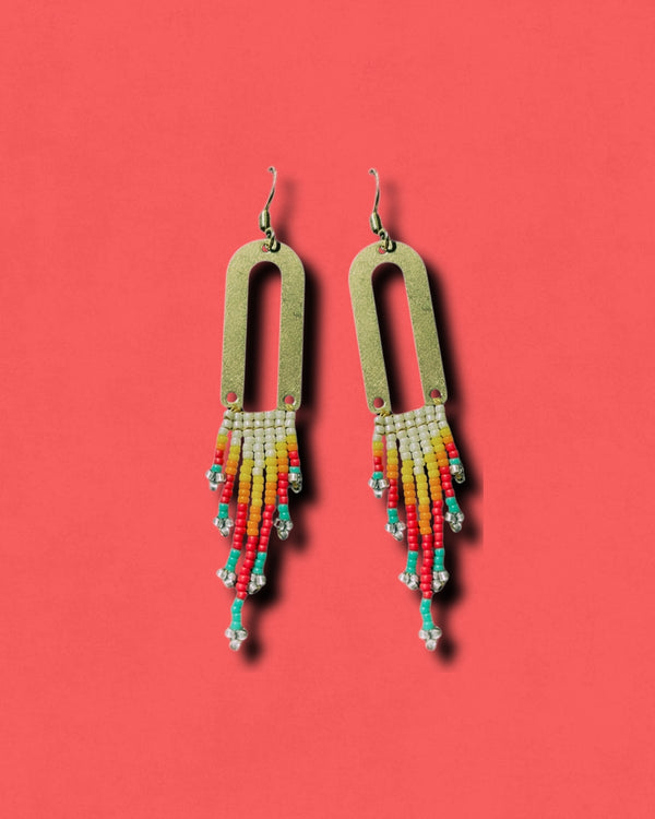 Arch Fringe – Fire & Turquoise