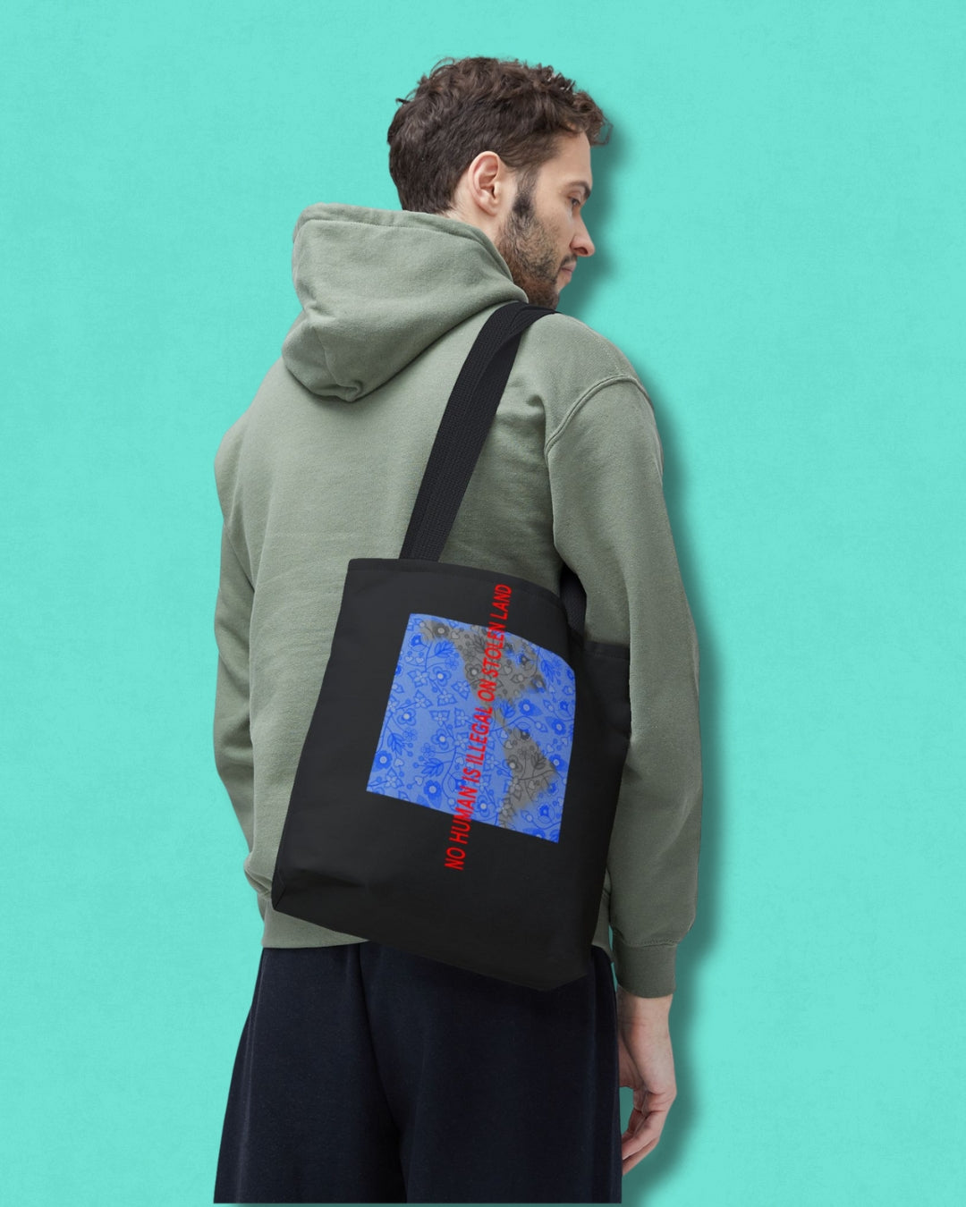 Tote Bag - NO HUMAN IS ILLEGAL ON STOLEN LAND.