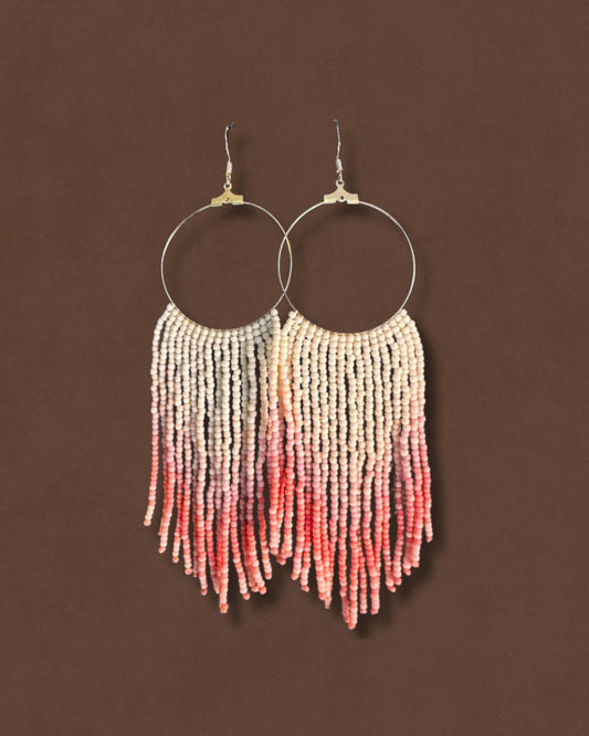 Circle Frame - Pink Fringe